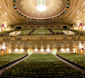 interior view of the seating of the historic Hanover Theatre