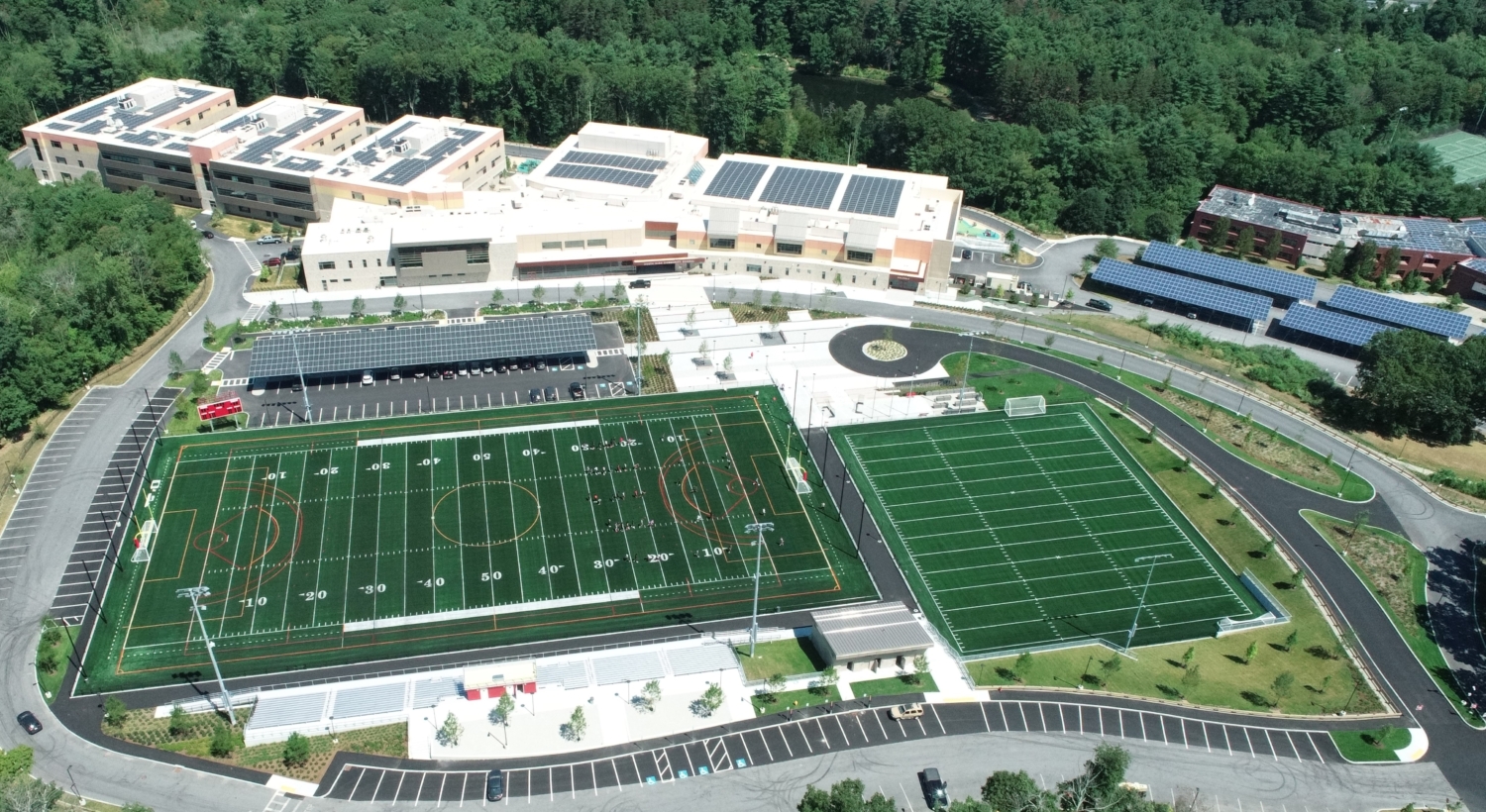 South High and sports fields seen from above