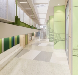 rendering of clinton middle school lobby